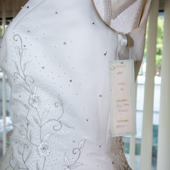 Kay's Bridal, Silk A-line Wedding Dress - Picture 3 of 5